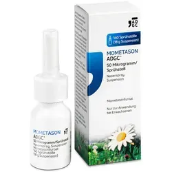 Mometason Adgc Nasenspray 50µg/Sp 18g - Effektives Nasenspray zur Linderung von Beschwerden bei Heuschnupfen und ganzjährigem Schnupfen. Einfach anzuwenden und mit Schutzkappe für hygienische Aufbewahrung.