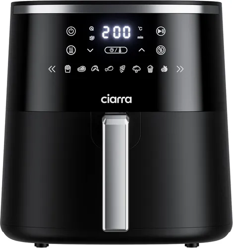 CIARRA 5L 1500W Air Fryer – fettfreie Heißluftfritteuse mit Touch-Bedienung
