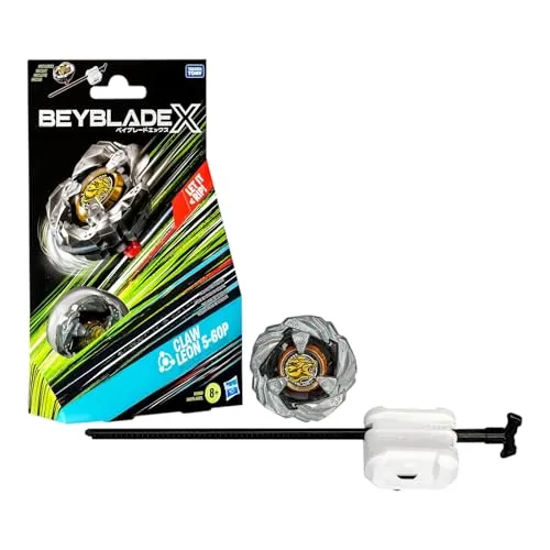 Beyblade X Claw Leon 5-60P Starter Pack Set, Balance Type Rechtsdrehendes Top und Launcher, Kampfspielzeug für Jungen und Mädchen ab 8 Jahren