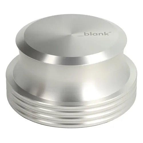 _blank #021si HiFi Stabilisator | 425g Plattengewicht | CNC gefrästes Aluminium | Silber eloxiert | maximiert Klangqualität & reduziert Vibrationen