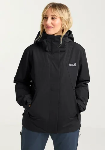 Jack Wolfskin Flowline 2L INS Jacket W - Isolierte Skijacke für Damen - Funktionsjacken mit wetterbeständiger TEXAPORE ECOSPHERE CORE Technologie und RECCO-System für schnelle Ortung im Notfall. Ideal für Skifahren, bietet Komfort und Schutz bei stürmischen Bedingungen.