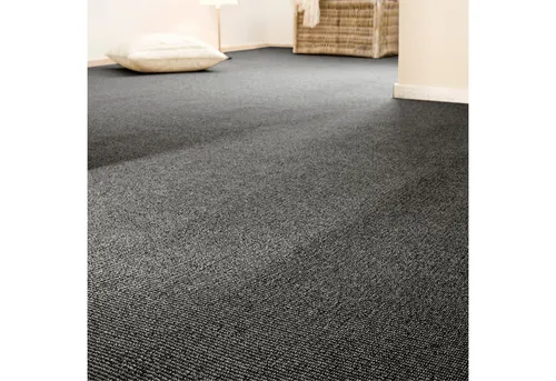 Andiamo Teppichboden Bruce, meliert, rechteckig 400 cm - Kurzflor-Teppich aus 100% recyceltem Polyester, strapazierfähig und ideal für stark frequentierte Bereiche. Pflegeleicht und für Fußbodenheizung geeignet, sorgt er für ein angenehmes Raumklima.
