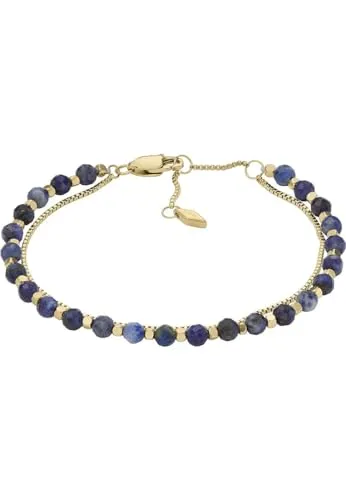 Fossil Damenarmband aus Edelstahl oder Messing, Hellblau in gold von Fossil