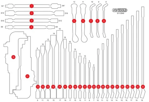 KS Tools Leere Schaumstoffeinlage 811.0049 - Zubehör Werkstattwagen, maßgeschneiderte Passform für optimalen Schutz und Ordnung Ihrer Werkzeuge.
