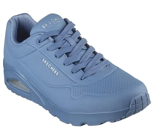 Skechers Herren UNO Stand on Air Sneaker - Navy, 48.5 EU - Herren-Sneaker mit glattem Synthetik-Obermaterial und flexibler Traktionslaufsohle für optimalen Komfort und Stil im Alltag.