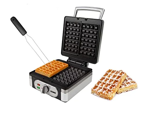 Waffeleisen 2 in 1 für extra dicke Waffeln - Waffeleisen für belgische Waffeln, 2,6 cm dick mit Antihaftbeschichtung. Inkl. Spatel und schnellem Aufheizen bei 1400 Watt für perfekte Waffeln in Minuten.