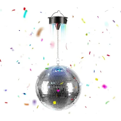 Discokugel Spiegelkugel mit LED-Lichteffekten