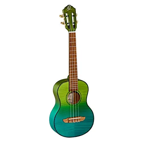 Ortega RUPR-IVY Tenor Ukulele - Sonstige Zupfinstrumente, hochwertige Tenor Ukulele mit wunderschöner Flamed Maple Decke und Ivy Fade Finish für einen einzigartigen Klang und ansprechendes Design.
