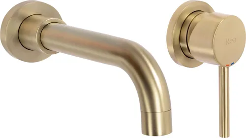 Rea Lungo Long Gold Brush Einbau-Waschtischarmatur in gold von REA