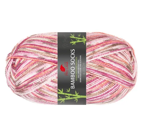 Pro Lana BAMBOO SOCKS color Häkelwolle, 400 m (seidenweiche und vegane 4-fach Sockenwolle), 100 g