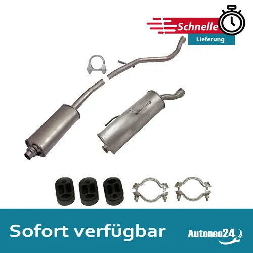 Auspuff für PEUGEOT 206 1.6 Schrägheck/206 CC Cabrio ab. Bj. 2000 Auspuffanlage