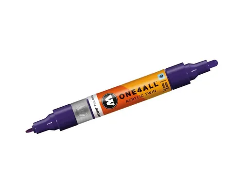 MOLOTOW Permanentmarker Permanentmarker One4All Acrylic Twin nachfüllbar 1,5 und 4mm violett d