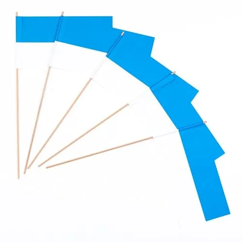 Papierfähnchen: blau-weiß 50er Packung in weiß von Everflag