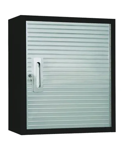 Primaster Hängeschrank 60 x 30 x 70 cm - robuster Werkzeugschrank für Werkstatt und Garage - Werkzeugschrank mit Anti-Fingerabdruck Oberfläche, zweiseitigen Edelstahl-Türen und bis zu 80 kg Traglast – ideal für Werkstatt, Garage und Büro.