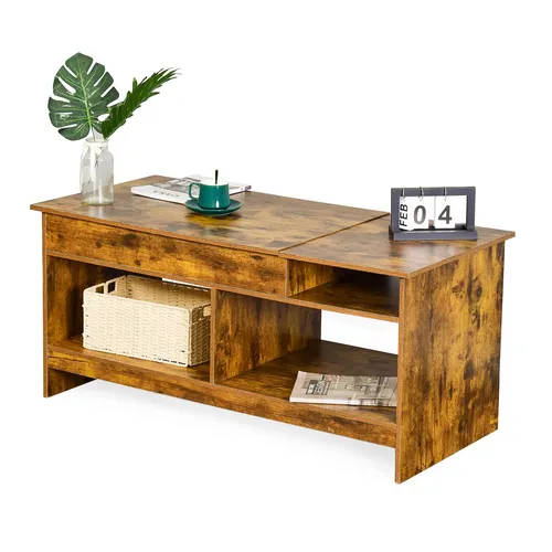Stylischer Couchtisch mit ausklappbarer Platte