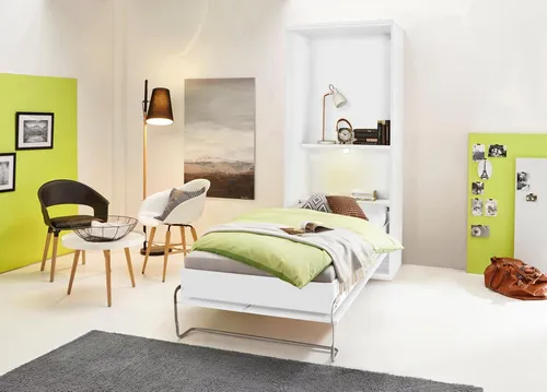 priess Schrankbett Ancona mit Regal & LED-Beleuchtung in weiß von priess