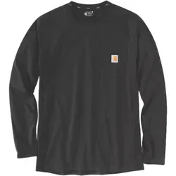 Carhartt Midweight L/S Pocket T-Shirt in Schwarz