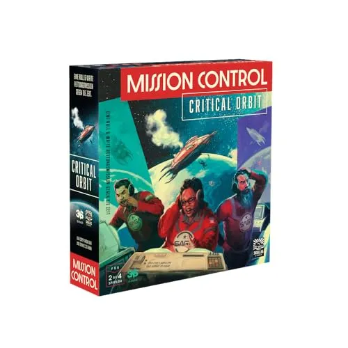 Mission Control: Critical Orbit - Das kooperative Rettungsabenteuer - Gesellschaftsspiel für 1-4 Spieler, in dem ihr in 20 Minuten die beschädigte Rakete reparieren müsst. Spannendes, asymmetrisches Roll & Write Erlebnis für Teamplayer!