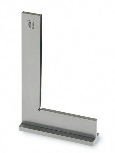 Helios Preisser Werkstattwinkel DIN 875/1 150 x 100 mm - Präzisionswinkel für exakte Messungen, ideal für Handwerk und Bau, mit robustem Anschlag für optimale Stabilität.