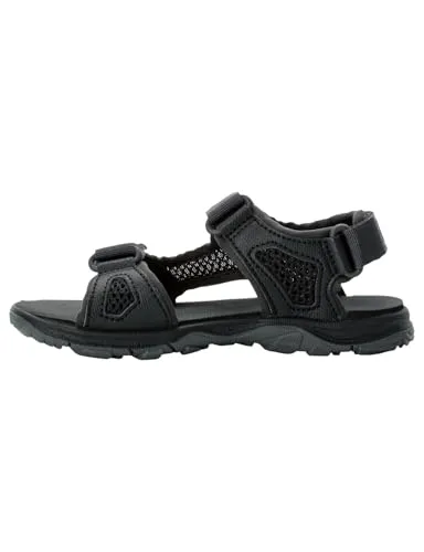 Jack Wolfskin Taraco Beach Sandal K black (6000) 31 - Wanderschuhe für Kinder, ideal für Alltag und Wassersport, mit atmungsaktivem Schaft und dämpfendem EVA-Fußbett für optimalen Komfort.