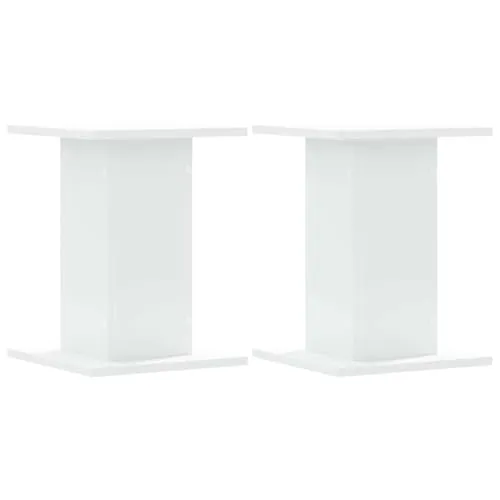 vidaXL Lautsprecherständer 2 Stk. Weiß - 30x30x40 cm aus Holzwerkstoff - Lautsprecher Zubehör mit stabiler Oberfläche und hohlem Design für verbesserten Klang. Ideal für ein optimales Hörerlebnis!