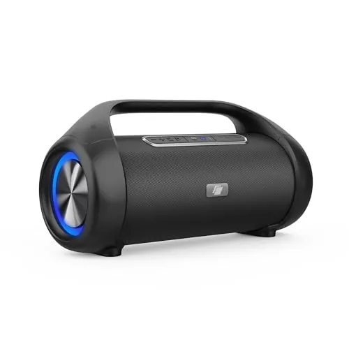 Caliber Statement - Bluetooth® Lautsprecher mit extra bass AUX USB RGB Ledsen Accu (HPG640BT), Schwarz