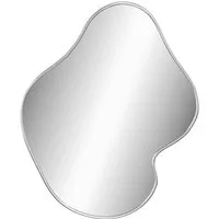 vidaXL Wandspiegel 60x50cm - Silbern - Dekorativer Wandspiegel aus langlebigem Glas mit PVC-Rahmen, ideal für jeden Raum und sorgt für eine klare Spiegelung.