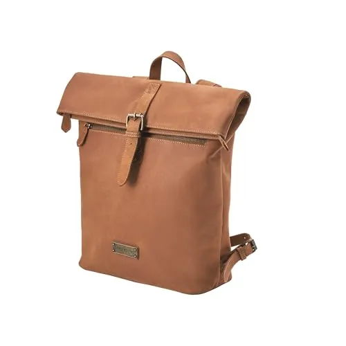 DRAKENSBERG Leder Roll-Top Rucksack 'Paula' – Stilvoller Damen-Rucksack mit Laptopfach - Klassischer Rolltop-Rucksack aus robustem Büffelleder für Damen, ideal für Alltag und Freizeit. Mit erweiterbarem Stauraum und gepolstertem Laptopfach (bis 15 Zoll) für optimalen Komfort und Ordnung.