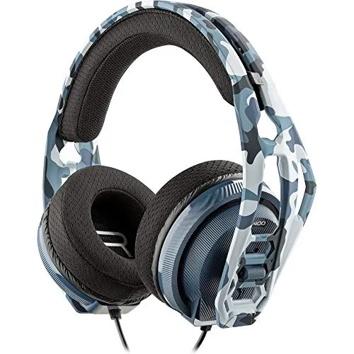 RIG 400HS - Blue Camo Wired Headset für PS4 und PS5 - PC-Headset mit hochsensiblen 40mm Treibern für explosiven Gaming-Sound und einem leichten, anpassbaren Design für stundenlangen Komfort.