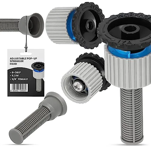Verstellbare Sprinklerdüse 360° 5,2m Versenkregner Bewässerung Sprinklersystem Pflanzen Garten System Einfach Effiziente Bewässerung Sprinklerdüse mit Filter Automatisches Bewässerungsanlage