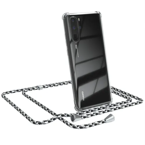 Für Huawei P30 Pro Handyhülle zum Umhängen Kordel Case Tasche TPU Kette Schwarz