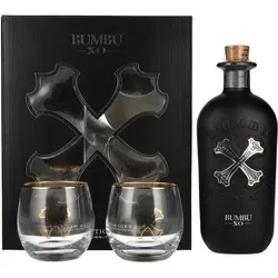 Bumbu XO Handcrafted Rum 40% Vol. 0,7l Geschenkbox mit Gläsern