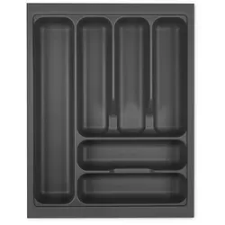 SO-TECH® Besteckeinsatz ORGA-BOX I oriongrau mit Anti-Rutsch-Beschichtung, 369 x 473 mm im 45er Schrank grau 36.9 cm x 5.5 cm x 47.3 cm