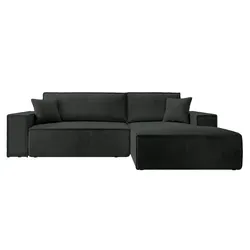 Selsey Farese New Ecksofa mit Schlaffunktion - Ecksofa mit hochwertigem Cordbezug, praktischer Schlaffunktion und geräumigem Stauraum für Bettwäsche. Ideal für stilvolle Entspannung in jedem Zuhause.
