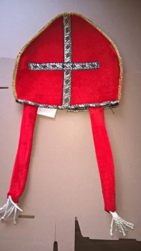 Mitra Bischofsmütze rot für Nikolaus und Weihnachten von F.I.G. GmbH