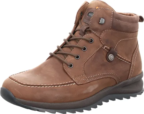 WALDLÄUFER Herren Stiefel & Boots gefüttert braun Gr. 81/2 - Wanderschuhe aus hochwertigem Leder mit warmem Fleecefutter, ideal für kalte Tage. Flexibles, herausnehmbares Fußbett für individuellen Komfort und rutschhemmende Sohle für sicheren Halt.