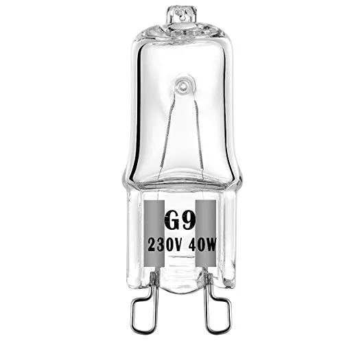 EKSAVE 10 Stück G9 Halogenlampen 40W 230V Halogen Leuchtmittel 520LM 2700K Dimmbar Warmweiß