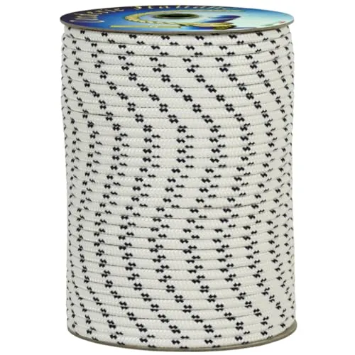 Corderie Italiane 006006022 Schiffsseil, 06 mm-100 m Weiß, mit blauen Akzenten