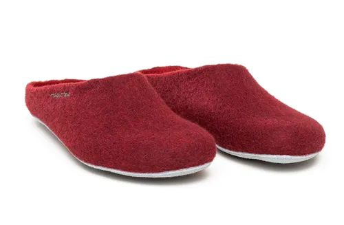 Magicfelt Filz-Hausschuh AP 701 | Anatomisch geformte Pantoffeln aus Merino-Wolle für Damen & Herren - Hausschuhe aus 100% Merinowolle, gefertigt in Österreich. Komfortabel und atmungsaktiv für ein gesundes Fußklima. Rutschfeste Ledersohle für sicheren Halt.