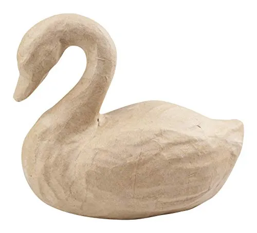 Produktbild Décopatch SA192C Schwan (aus Pappmaché, Größe S, 16,5 x 8,5 x 14 cm, zu Personalisieren) 1 Stück natur