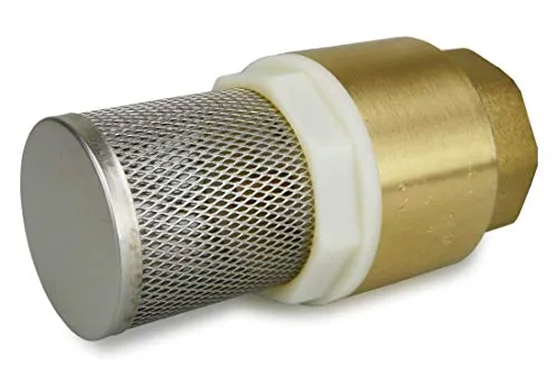 smardy Messing Fußventil mit Rückschlagventil und Saugkorb 1 Zoll Ansauggarnitur Saugfilter für Gartenpumpe Tauchpumpe