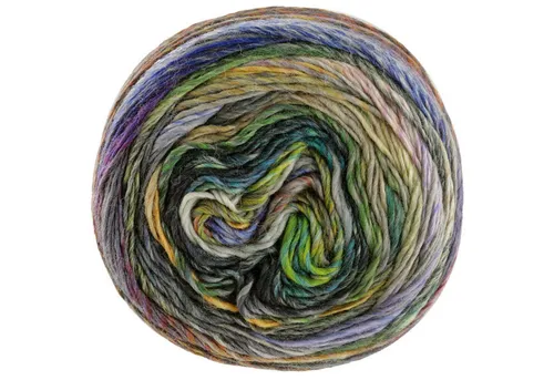 LANA GROSSA COLORISSIMO Häkelwolle, 300 m (Dochtgarn aus 100 % Merinowolle mit effektvollen Farbmustern), 100 g