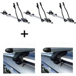 3x Fahrradträger SAGITTAR + Relingträger VDP L120 für Chevrolet Cruze Kombi
