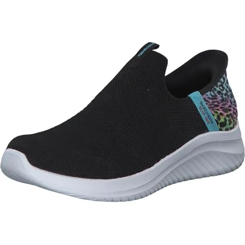 Skechers Girls Schlüpfen, Black Mesh/Multi Trim, 27 EU