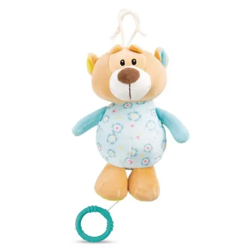 Spieluhr Bär - Kuscheliger Begleiter zur Geburt - Plüschige Spieluhr in Bärenform, ideal als Geschenk zur Geburt. Mit Melodie 'Twinkle, twinkle, little star' und einfacher Befestigung. Fördert die Sinne und hilft beim Einschlafen.