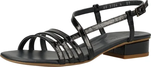 Paul Green Riemchen Sandalen für Damen in violett - Wanderschuhe aus hochwertigem Lackleder, mit cromfrei gegerbtem Leder und praktischem Verschluss für optimalen Halt. Der stabile Blockabsatz von 3 cm sorgt für Komfort bei jedem Schritt.