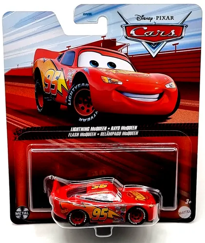 LIGHTNING MCQUEEN Die-cast Auto 1:55 - Metallfahrzeug im Maßstab 1:55, ideal für Disney Cars Fans und Sammler, geeignet für Kinder ab 3 Jahren.