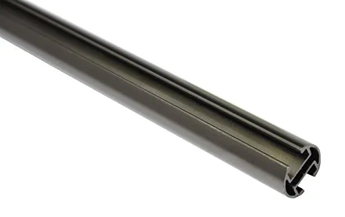 Gardinia 10011145 Metallstange/Gardinenstangen-Rohr mit Innenlaufprofil, Serie Chicago, Durchmesser 20 mm, 160 cm, Titan