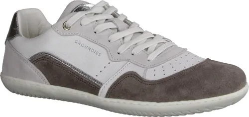 Groundies Nova GO1 2.0 Damenschuhe – Innovative Barfußsneaker in Weiß/Metallic - Stylische Barfußsneaker aus hochwertigem Leder für ein unvergleichliches Tragegefühl. Mit atmungsaktivem Innenfutter und flexibler Laufsohle ideal für Alltag und Sport.
