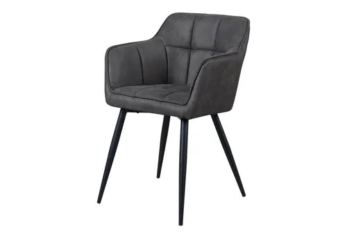 en.casa Esszimmerstuhl »Birmingham« mit Armlehnen - Stilvoller und bequemer Esszimmerstuhl mit gepolsterter Sitzfläche und stabilen Stahlbeinen. Ideal für Wohnzimmer, Küche oder Esszimmer, belastbar bis 180 kg.